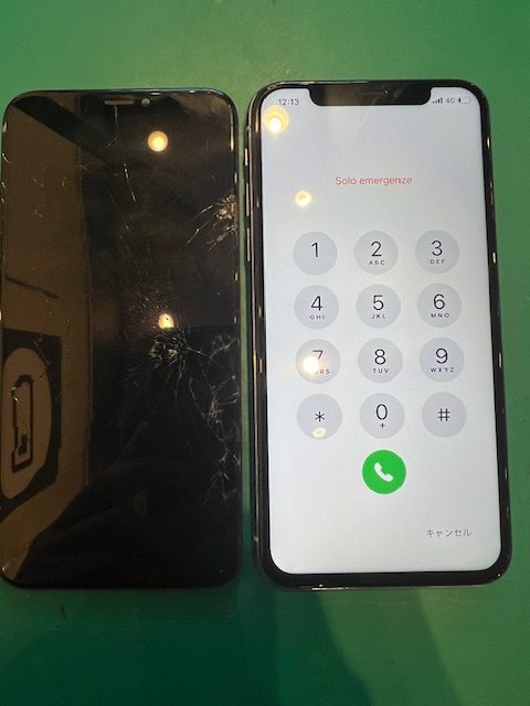 iPhone11画面修理復旧後