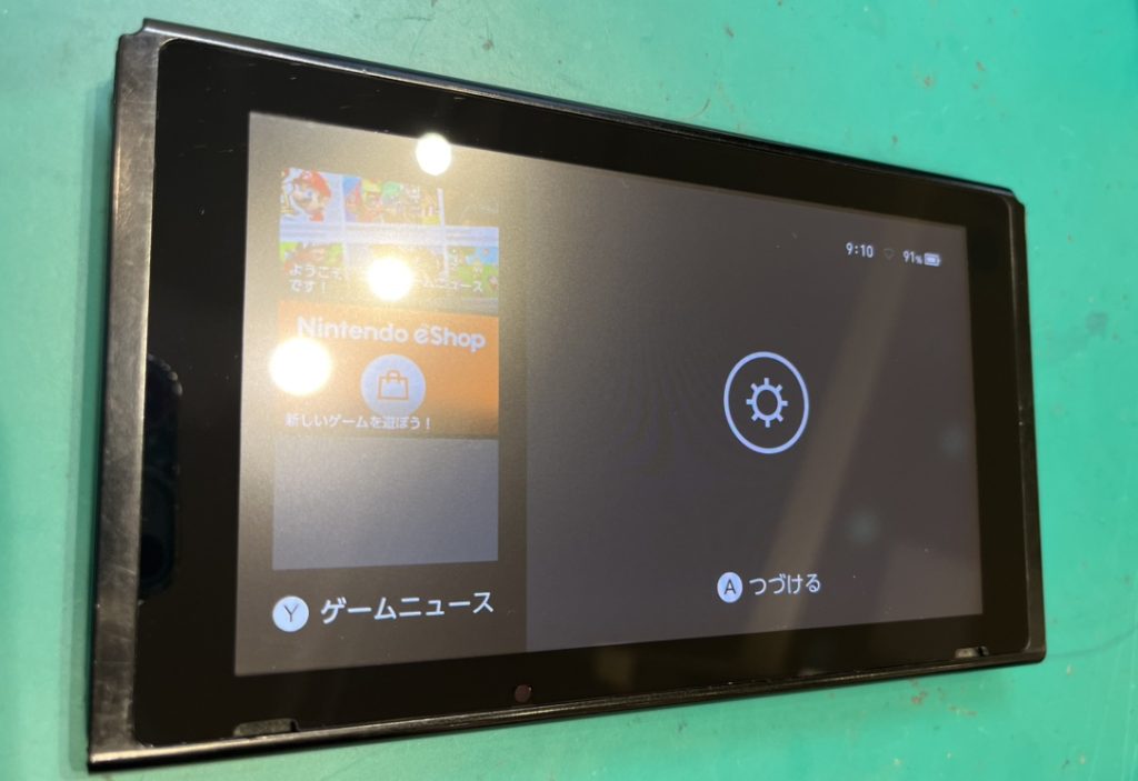 任天堂Switchのタッチパネル