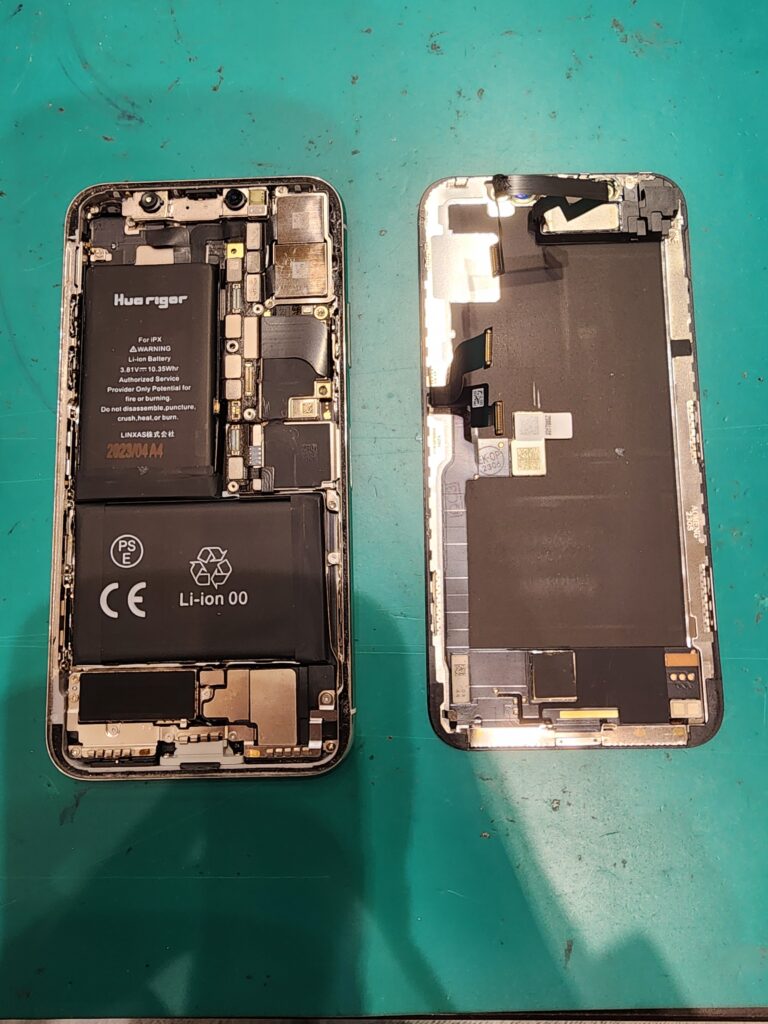 画面を外したiPhoneX