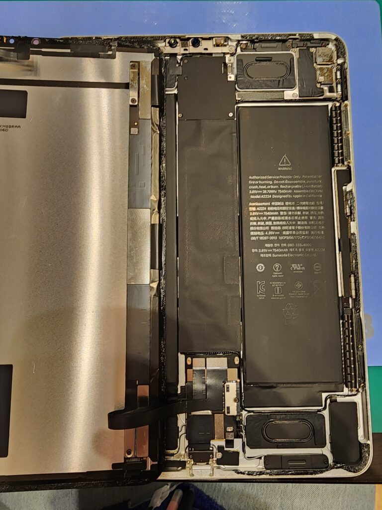 画面を開けたiPadPro